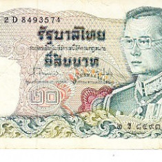 M1 - Bancnota foarte veche - Thailanda - 20 baht