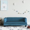 VidaXL Canapea pentru copii, albastru, 80x45x30 cm, catifea