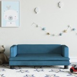VidaXL Canapea pentru copii, albastru, 80x45x30 cm, catifea
