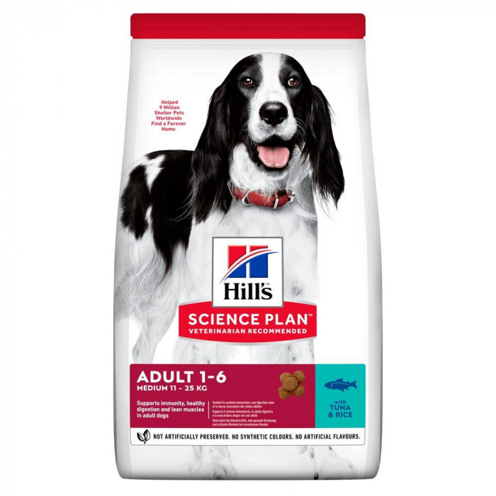 Hill&amp;#039;s Science Plan Canine Adult Medium Tuna &amp;amp; Rice 12 kg