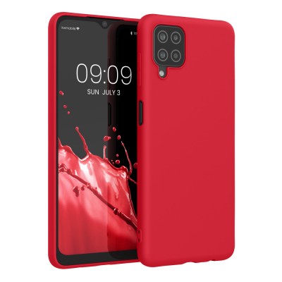 Husa Kwmobile pentru Samsung Galaxy A12, Rosu, Silicon, 54048.208 foto