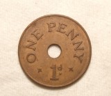 ZAMBIA 1 PENNY 1966