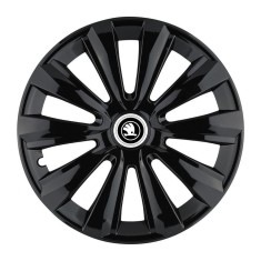 Set 4 Capace Roti Autohelix MSA&reg; potrivite jantelor de 16 inch, pentru Skoda Alb Negru model Delta Black