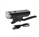Far Bicicleta LED, Negru, USB, AWR1165, Fata