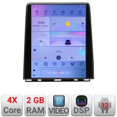 Navigatie tip Tesla Hyundai Santa Fe 2006-2012 radio gps internet 4 Core carplay android auto 2+32 kit-tesla-008+EDT-E220 CarStore Technology foto