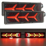 Cumpara ieftin Set lampi spate efect neon 46cm x 12,5cm 24V semnalizare dinamica