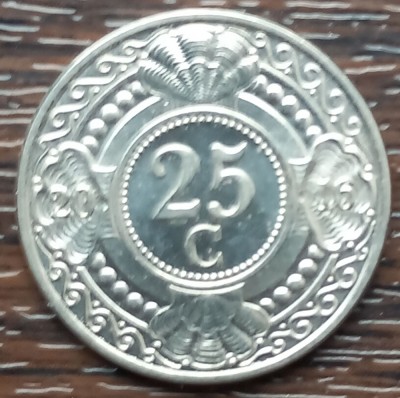 (S) MONEDA ANTILELE OLANDEZE - 25 CENTS 2016, EXOTICA, STARE FOARTE BUNA foto