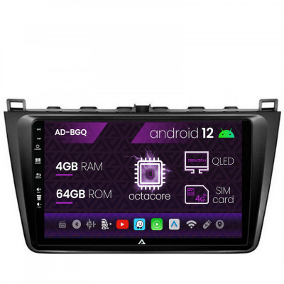 Navigatie Mazda 6 (2008-2013), Android 12, Q-Octacore 4GB RAM + 64GB ROM, 9 Inch - AD-BGQ9004+AD-BGRKIT328 foto