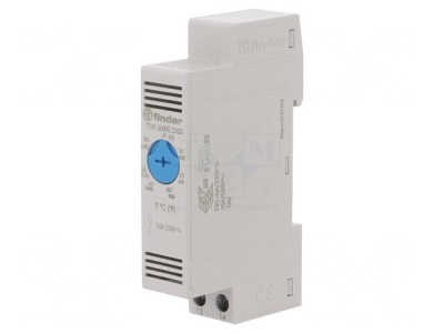 Termostat NO 10A 250VAC cu șurub IP20 foto