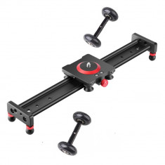 Mini Slider Dolly SLDM din aluminiu 40cm pentru camere video si DSLR