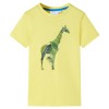 Tricou pentru copii, galben, 116, vidaXL
