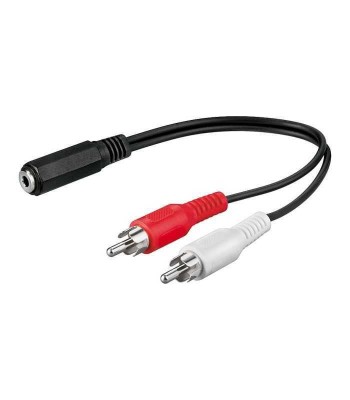 Cablu adaptor audio stereo Jack 3.5 mm mama la 2x RCA tata 20cm foto