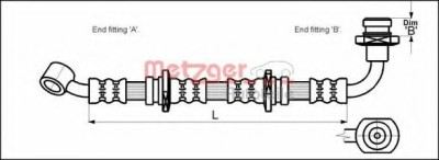 Conducta / cablu frana SUZUKI VITARA (ET, TA) (1988 - 1998) METZGER 4110071 foto
