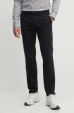 BOSS pantaloni barbati, culoarea negru, drept, 50487976