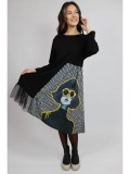 ROCHIE MIDI CU MANECA LUNGA ASIMETRICA TUL SUN DIPTYQUE TALIE UNICA Multicolora