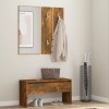 VidaXL Set de mobilier pentru hol, stejar fumuriu, lemn prelucrat 820478