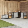 VidaXL Raft de depozitare pentru bucătărie Argintiu Oțel galvanizat 874959