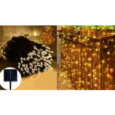 Ghirlanda Luminoasa Solara, 30 m, de Exterior, mini led, lumina alba calda