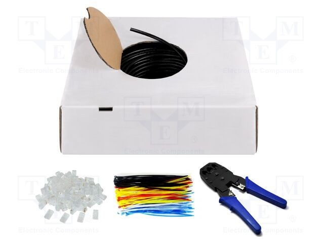 Cablu U/UTP 4x2x24AWG Goobay 305m exterior CCA PE negru