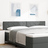 Cap de pat LED vidaXL Design &icirc;n blocuri de diamant Gri &icirc;nchis 200 cm Tapițerie
