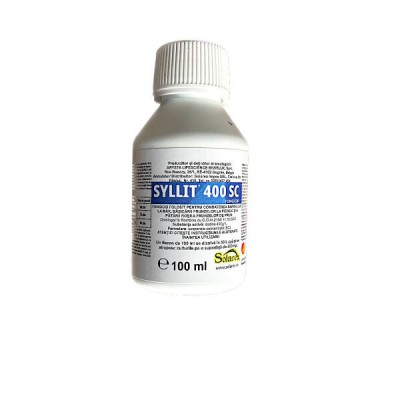 Syllit 400SC 100 ml, fungicid, Arysta, mar (rapan), piersic (basicarea frunzelor), prun (patarea rosie a frunzelor) foto