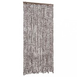 Cumpara ieftin Perdea pentru insecte, maro si alb, 100 x 220 cm, chenille