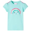 Tricou pentru copii, verde mentă deschis, 140, vidaXL