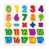 Puzzle din lemn, Matematica si numere, Woodyland, 25 piese