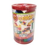 Cuburi Constructie Copii, 32 Piese, Multicolore, Plastic Rezistent, Dezvolta Creativitatea si Imaginatia, Cilindru Transport