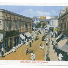 4461 - CRAIOVA, street stores, Romania - old postcard - unused