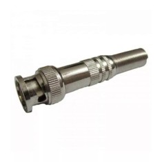Mufa BNC tata cu protector cablu capac metal fixare rapida cu surub