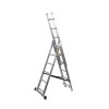 Scara aluminiu, 3 tronsoane, 6 trepte, max 150 kg, 3.71 m, Drabest
