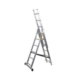 Scara aluminiu, 3 tronsoane, 6 trepte, max 150 kg, 3.71 m, Drabest
