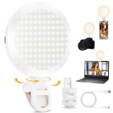 Lumină inel LED pentru selfie 154 LED-uri, clip, 3 moduri, trepied, 3000mAh