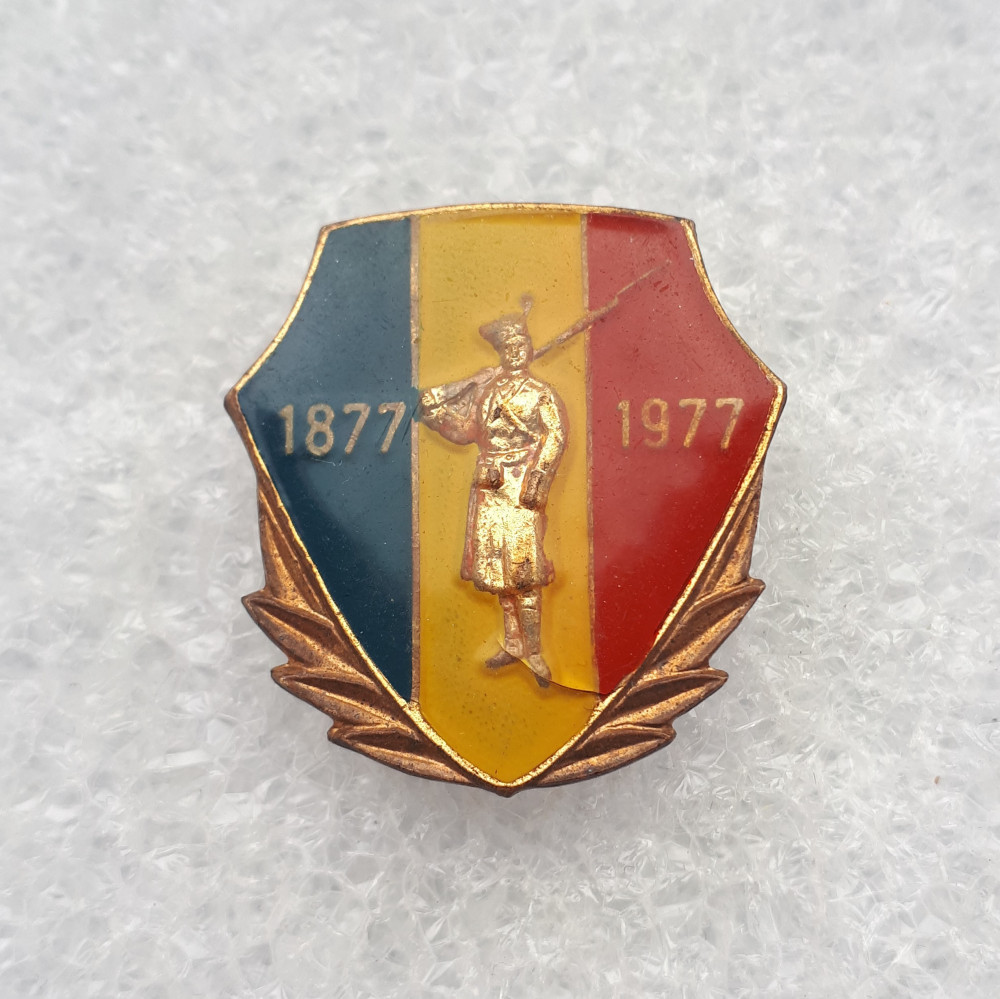 Insigna - Dorobant - Centenarul independentei 1877 - 1977 | Okazii.ro
