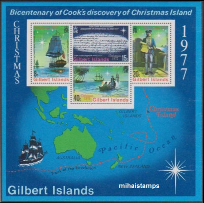 GILBERT ISLANDS - 1977 - Cap. COOK - serie+bloc foto