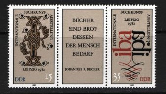 GERMANIA (DDR) 1982 &amp;ndash; EXPOZITIA DE CARTE LEIPZIG, SERIE IN BLOC MNH, DR4 foto