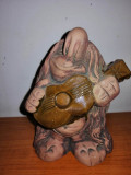 Figurina statueta ceramica vintage spiridus troll cu chitara Jie Gantofta Suedia