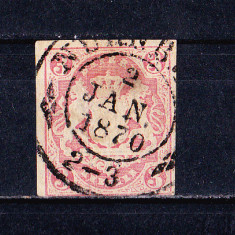 TSV$ - BAYERN, 1867 - 1868 MICHEL 15, 3 KREUZER, STAMPILAT