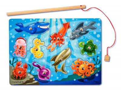 Joc de pescuit magnetic Animale marine Melissa and Doug foto