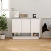 Servantă alb extralucios 97x31x75 cm lemn prelucrat