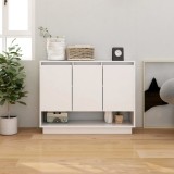 Servantă alb extralucios 97x31x75 cm lemn prelucrat