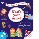 I learn English with Peter and Emily! What&#039;s your name? - Larousse