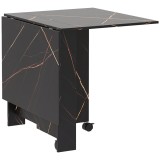 HOMCOM Masă Pliabil Multifuncțional Con Roți E 2 Extensii In Lemn 120x80x73cm | Aosom Romania