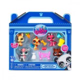 Set de joaca cu 5 animalute si accesorii, Littlest Pet Shop, Farm Besties