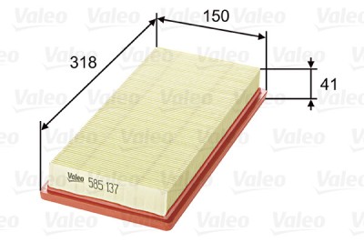VALEO 585137 Filtru aer foto