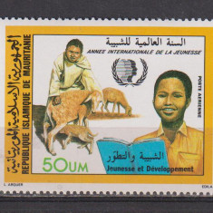 ANUL INTERNATIONAL AL TINERETULUI 1985 MAURITANIA MI. 864 MNH