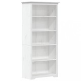 Cumpara ieftin Biblioteca BODO, alb, 82x40x173 cm, lemn masiv pin, 5 rafturi