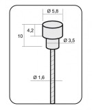 Cablu Frana Alligator Cursiera L-1700mm A 1,5 Slick
