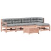 Set mobilier de gradina cu perne, 6 piese, lemn masiv Douglas